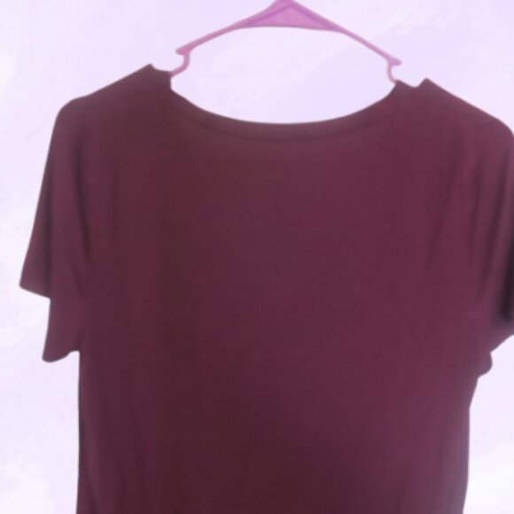 PINK Victoria's Secret super soft v-neck short sleeve top with pink on front S - Picture 4 of 9